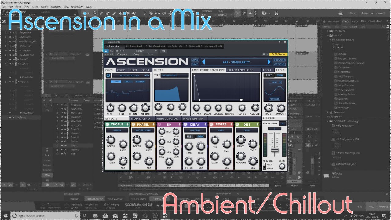 Ascension Soft-Synth in a Chillout/Ambient Track