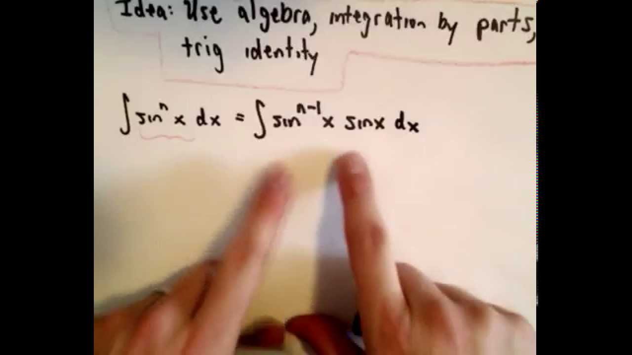 Формула сокращения для: Интеграл от [sin(x)] ^ n dx