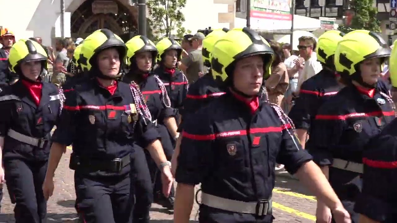 Défilé Sapeurs Pompiers Obernai 14 Juillet 2025