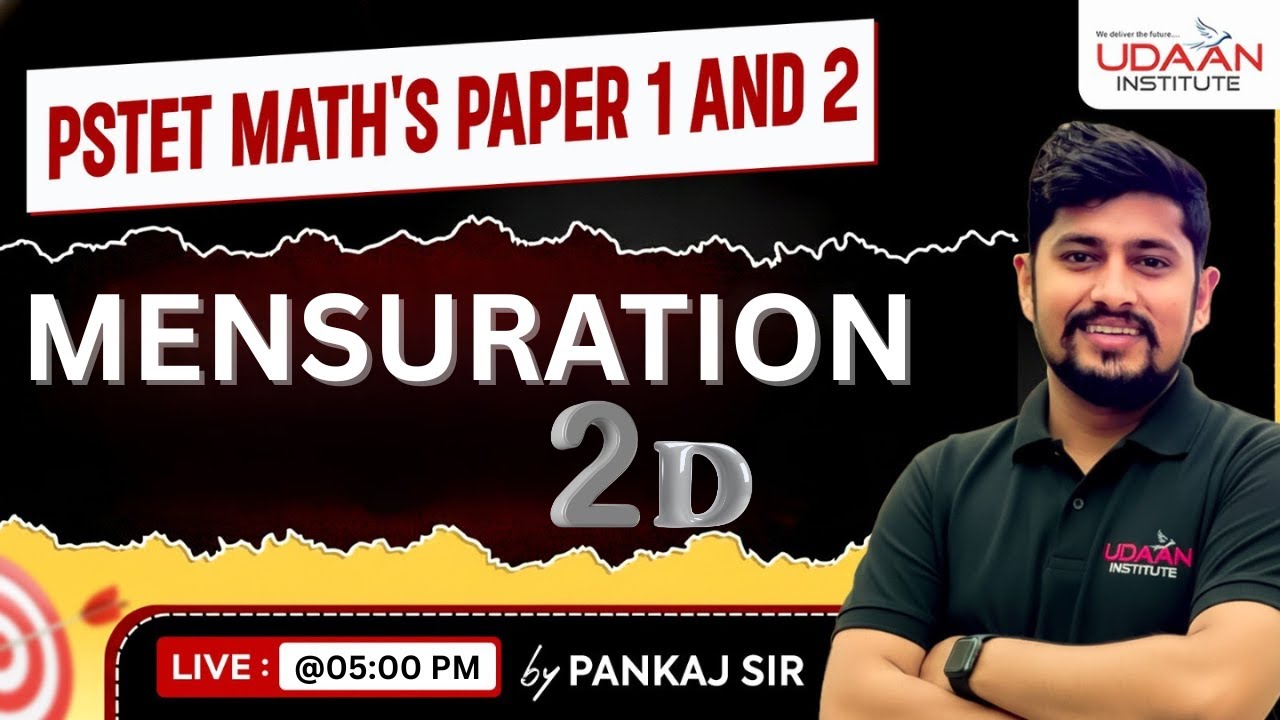 MENSURATION 2D #18 | PSTET PAPER 1 & 2 | PSTET 2026 | BY PANKAJ SIR
