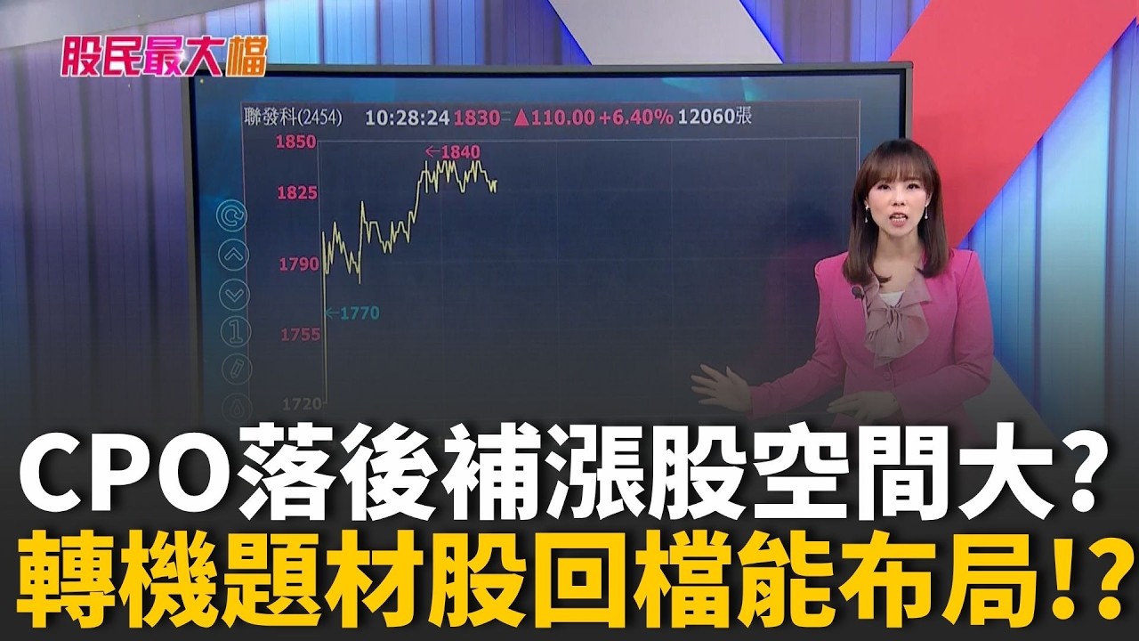 CPO股價表現分歧 聯鈞.華星光落後補漲股空間大? 轉機題材股鼎元.瑞軒回檔能布局!?【股民最大黨-盤中焦點股】｜主播 張懷慈｜＃股民最大黨 20260415｜三立iNEWS
