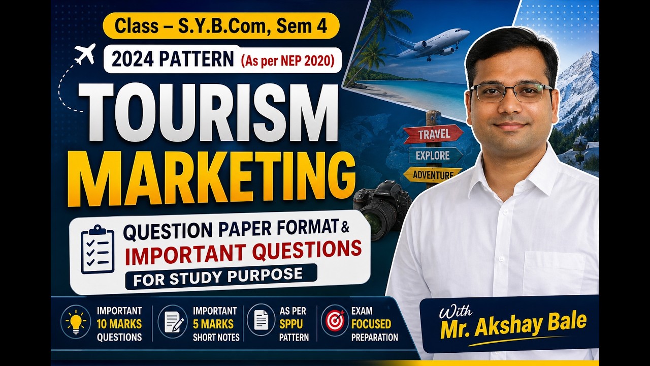 Tourism Marketing - SYBcom - Sem 4 - Question Paper Format & Important Question