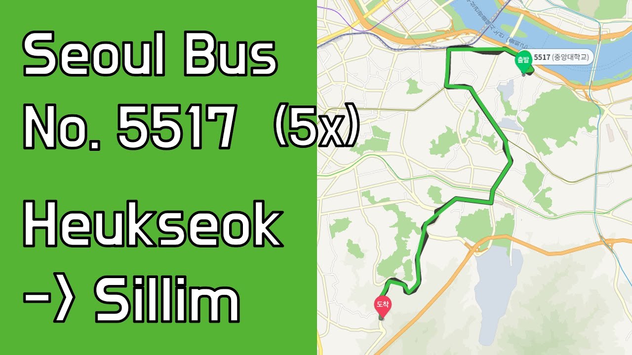 🚌 서울 5517번 버스 중앙대→호압사입구 주행영상 (5배속)