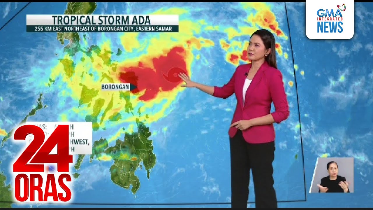 Pabugso-bugsong hangin at maulang panahon, dadalhin ng Bagyong Ada... | 24 Oras