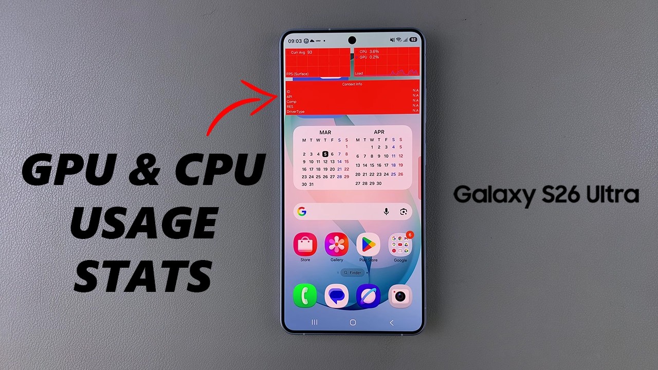 Как отобразить загрузку ЦП и ГП на Samsung Galaxy S26 / S26 Ultra