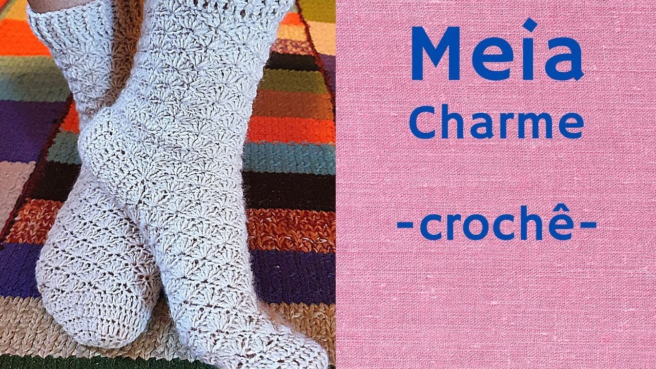 Meia Charme - crochê