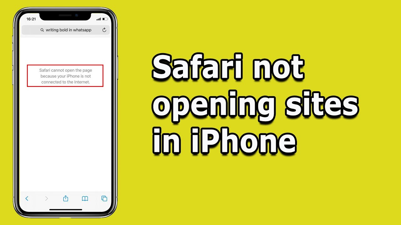 Steps to follow if safari can not open sites in iPhone or iPad
