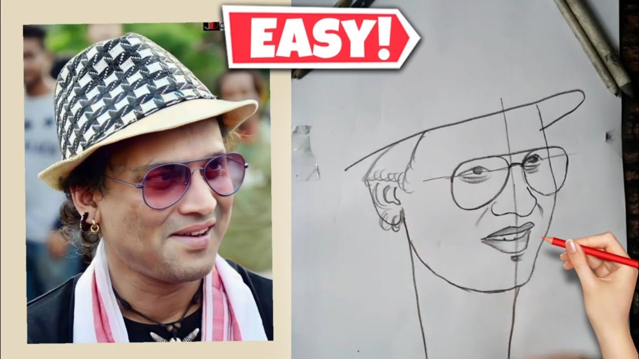 How to draw Zubeen Garg Drawing