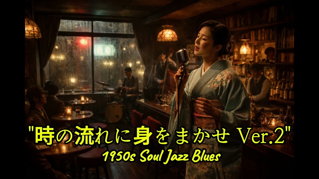【昭和の心】時の流れに身をまかせ Ver.2 | 50s Soul Jazz Enka 🎷💙 - より深く染まる運命の愛…いまはあなたしか見えないの