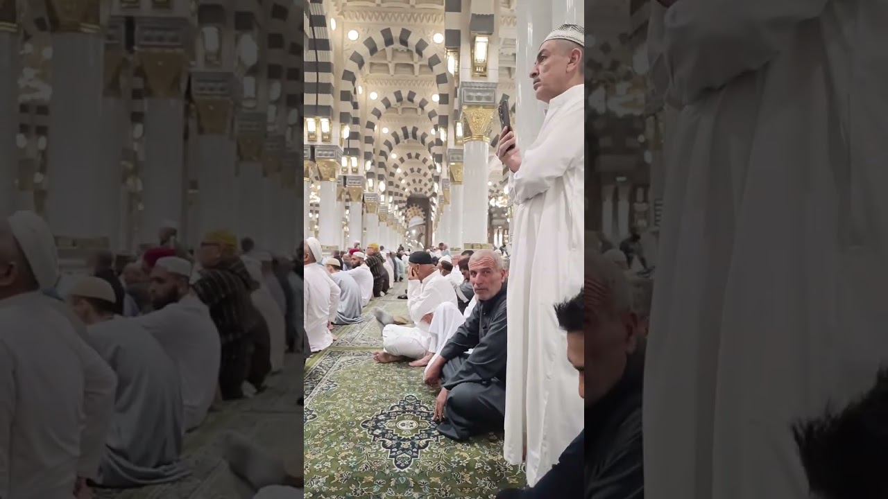 Mescid-i Nebevi'de sabah ezanı #ezansesi #medinah #medina #medine #medinem #mescidinebevi #mescid