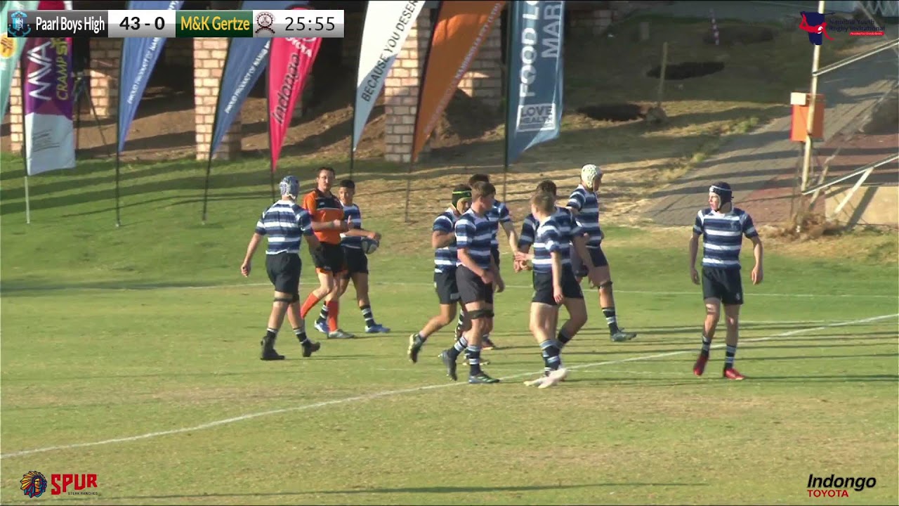 Namibia Youth Rugby Invitational - Match 1 M&K Gertze vs Paarl Boys High