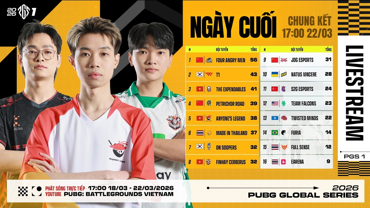 🏆[PGS 1] Chung Kết - Ng&agrave;y Cuối: 🇻🇳 AL, 🇻🇳 TE, 🇻🇳 FCE, 🇰🇷 T1, TWIS, 🇺🇦 NAVI, 🇨🇳 PERO, 🇺🇸 FLC, MiTH...
