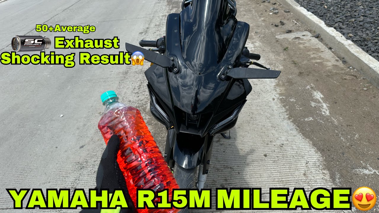 Yamaha R15 m mileage 😱 with SC project exhaust Shocking result 50+  average