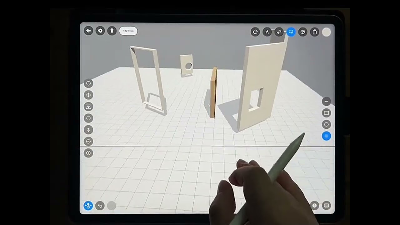 iPad DrawVibe Interior Design 3D Hand-drawnInvisible Wall Tutorial #interiordesign #ipadhanddrawing