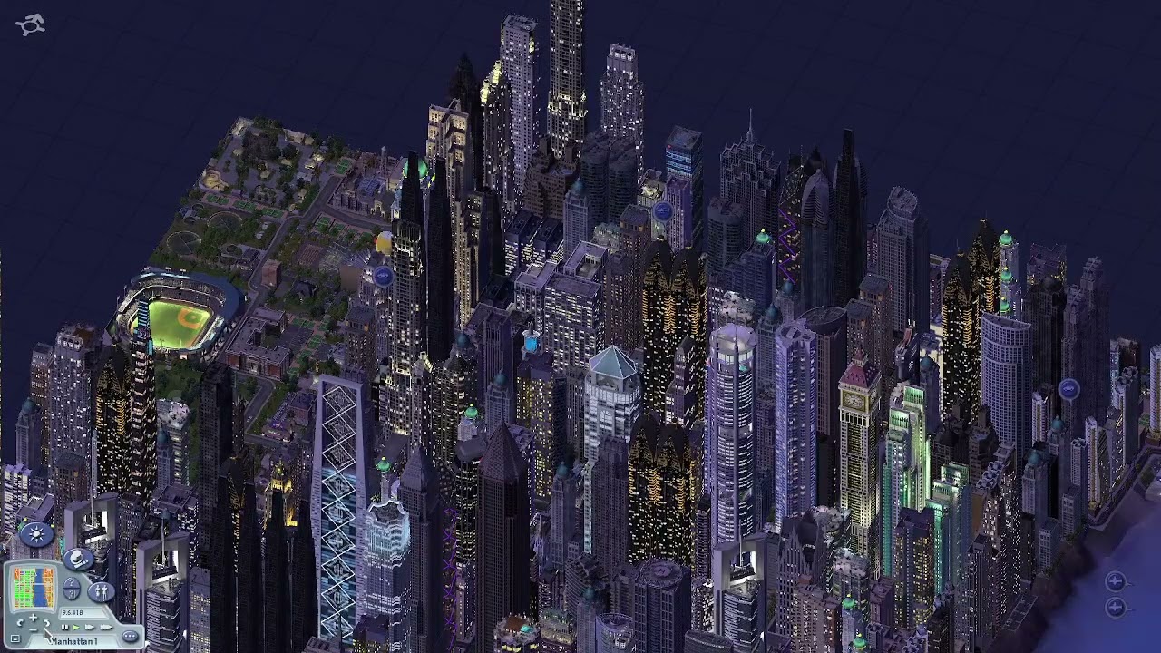 Huge skyscrapers and syklines, most dense cities I ever built - Sim City4