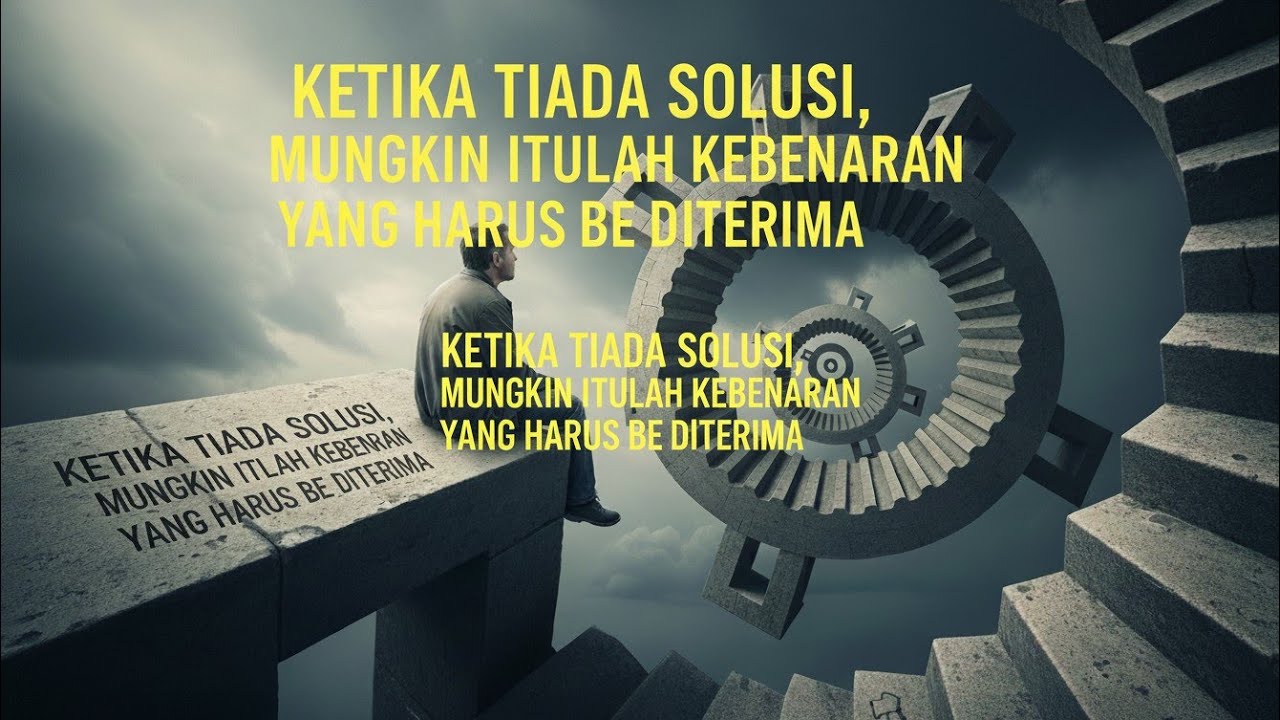 KETIKA TIDAK ADA SOLUSI MUNGKIN ITULAH KEBENARAN YANG HARUS DISADARI DAN DITERIMA - NGATUR JIWO