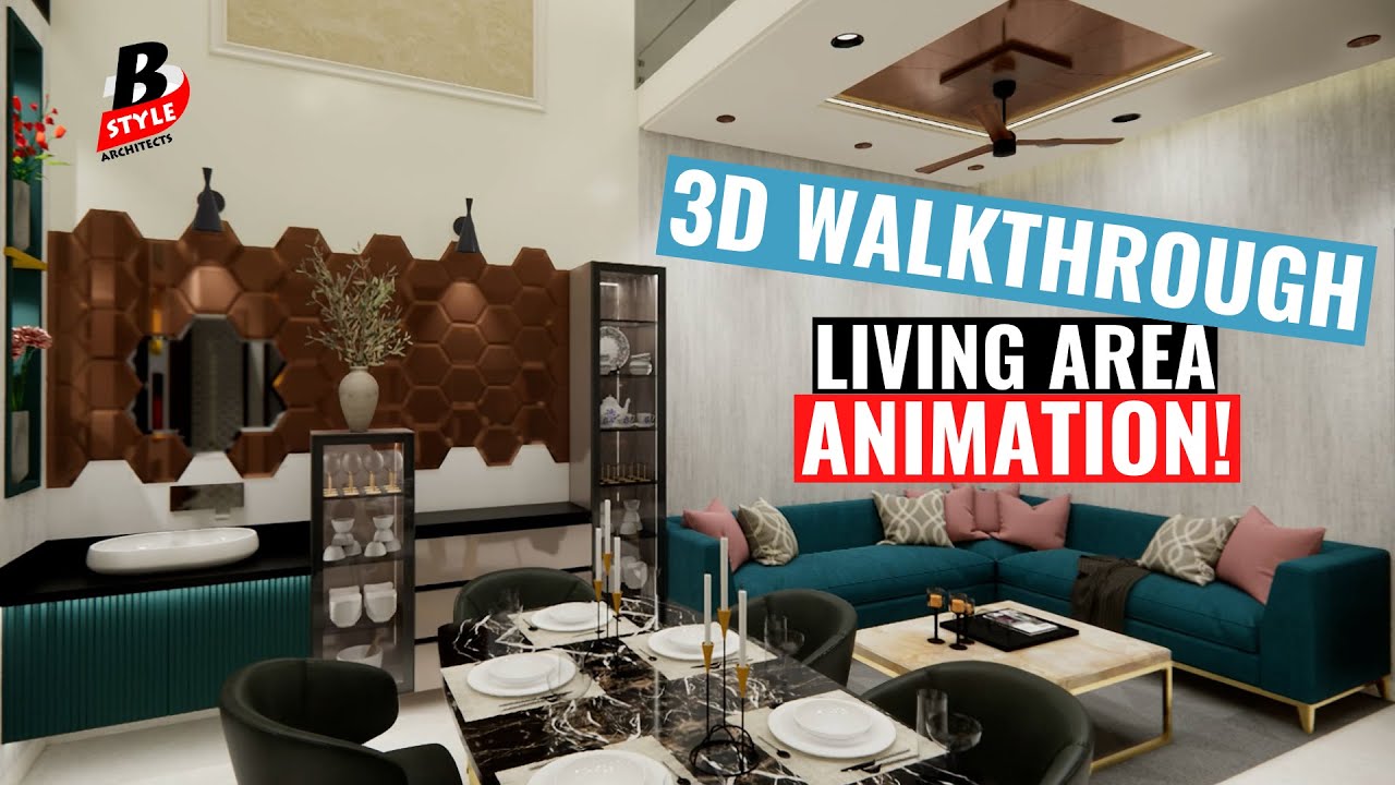 LUXURY LOBBY INTERIOR DESIGN | LIVING AREA - ANIMATION | B' STYLE ARCHITECTS