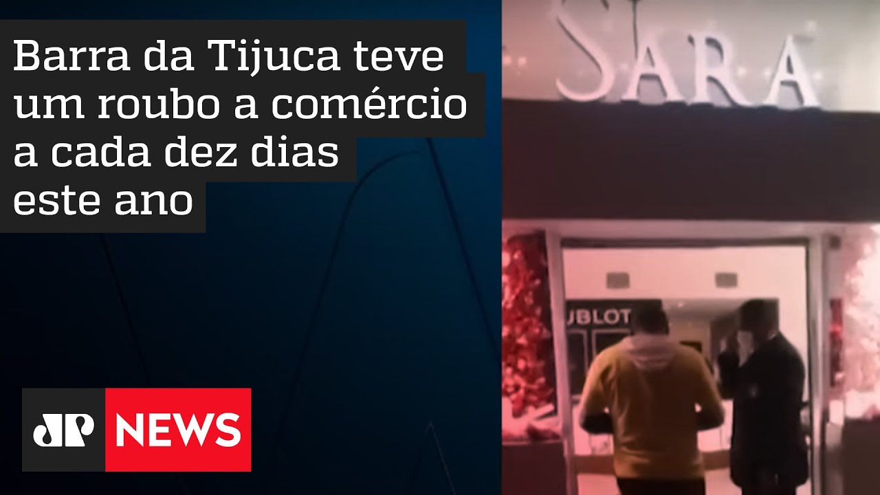 Criminosos levaram joias e relógios durante assalto a shopping no RJ