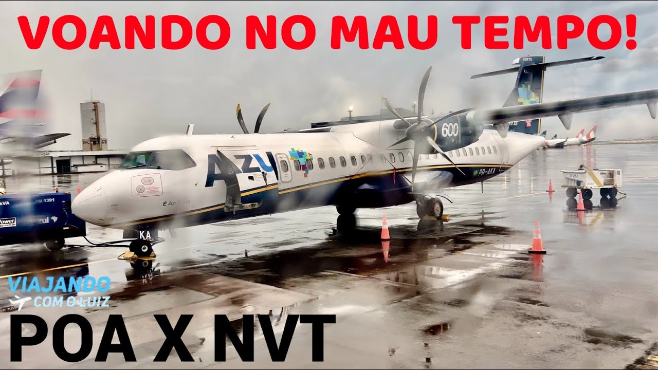 TEMPO FECHADO EM ROTA NO VOO DE PORTO ALEGRE-RS PARA NAVEGANTES-SC COM O ATR72-600 DA AZUL