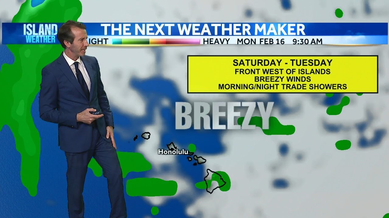 Aloha Friday Weather Forecast | Breezy trades with few passing trade wind showers in the morning and