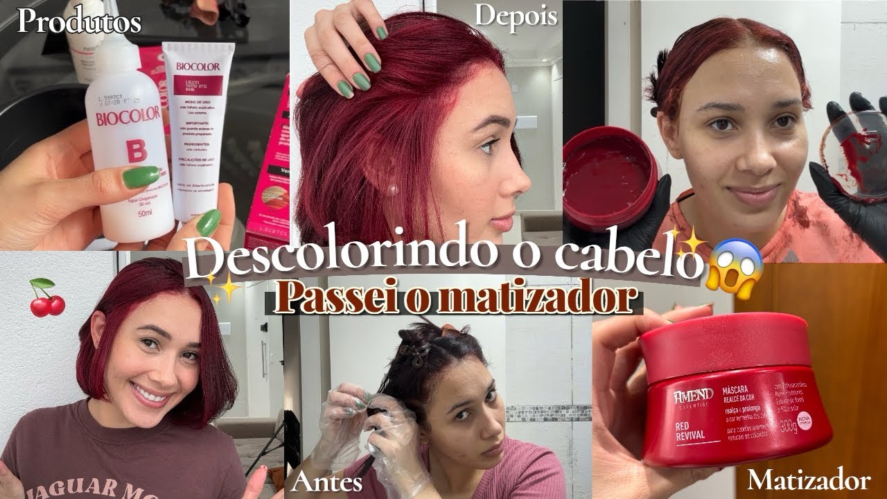 Descolorindo e Matizando o Meu Cabelo em Casa 💇‍♀️✨ | Será que Deu Certo? 😱