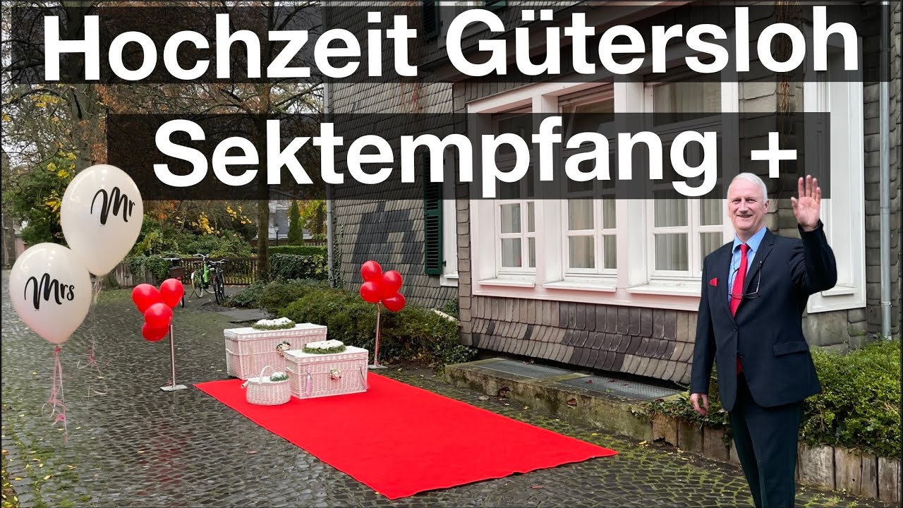 Sektempfang am Standesamt mit Überraschungen hier zum Beispiel in Gütersloh