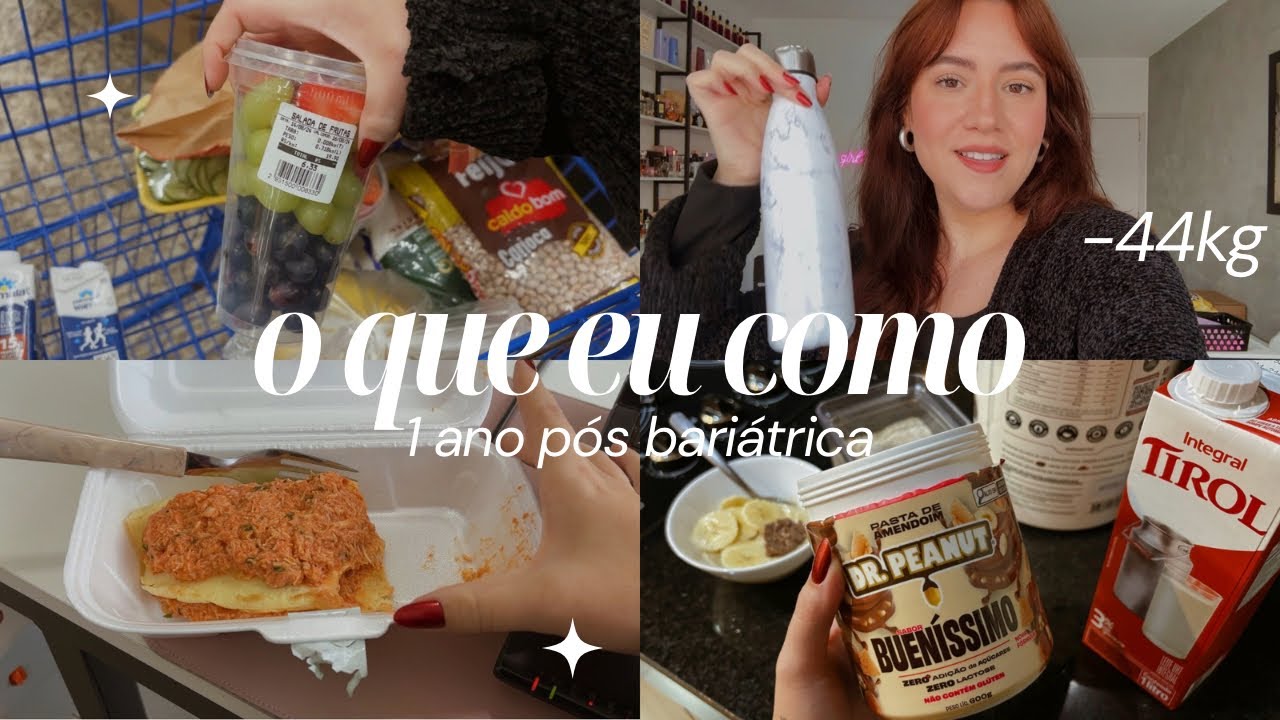 TUDO QUE EU COMO EM UM DIA *-44kg pós bariátrica* | Amanda Paduan