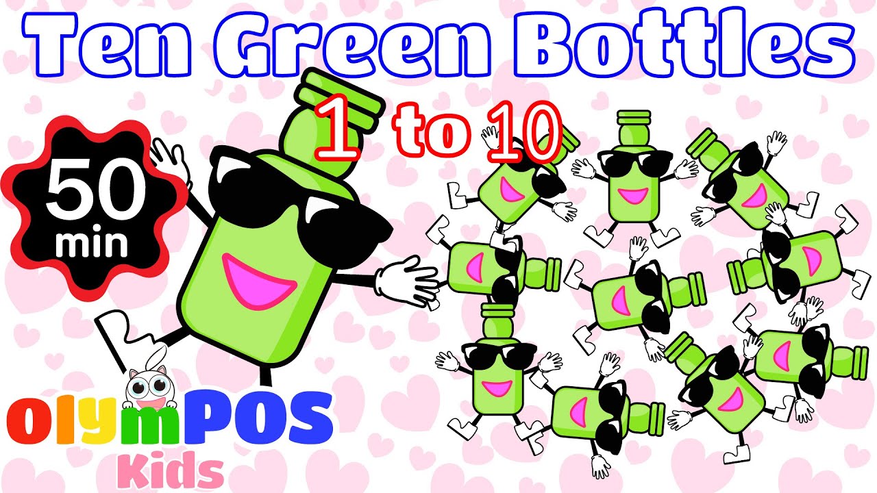 Ten Green Bottles | 1 to 10 | + More Nursery Rhymes | OLYMPOS KIDS