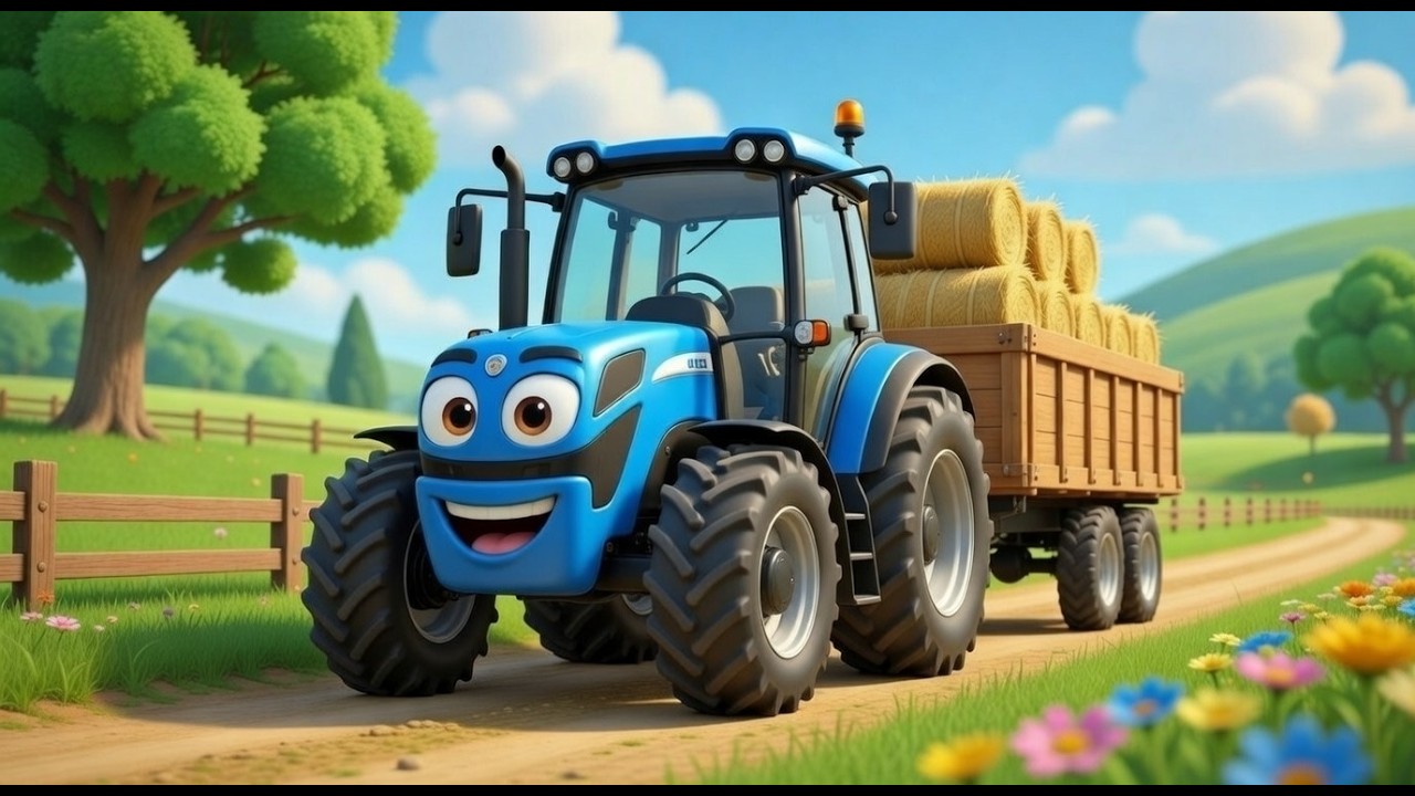 🚜 Їде, їде Синій Трактор! 🚜 Мультик-загадка про тварин для малят 🎵 Пісеньки українською