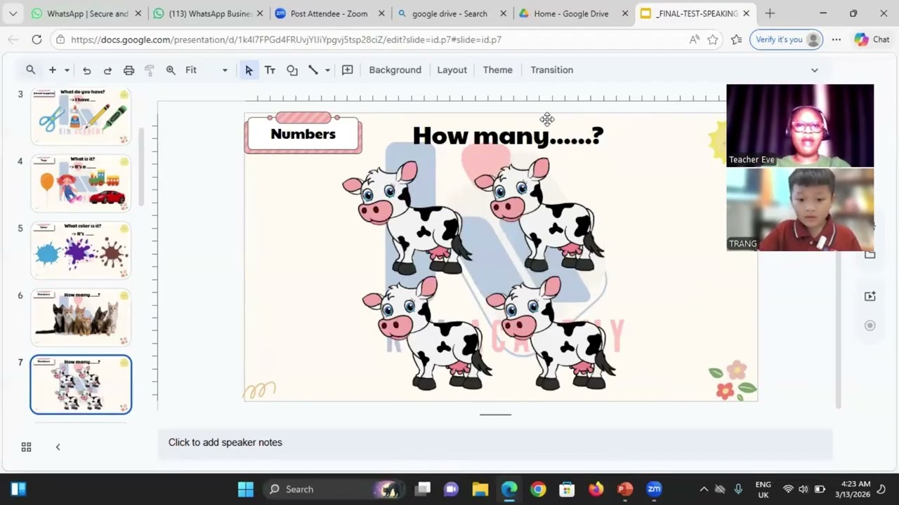 SPEAKING TEST - OSCAR - BIG 12 (LEVEL 1)