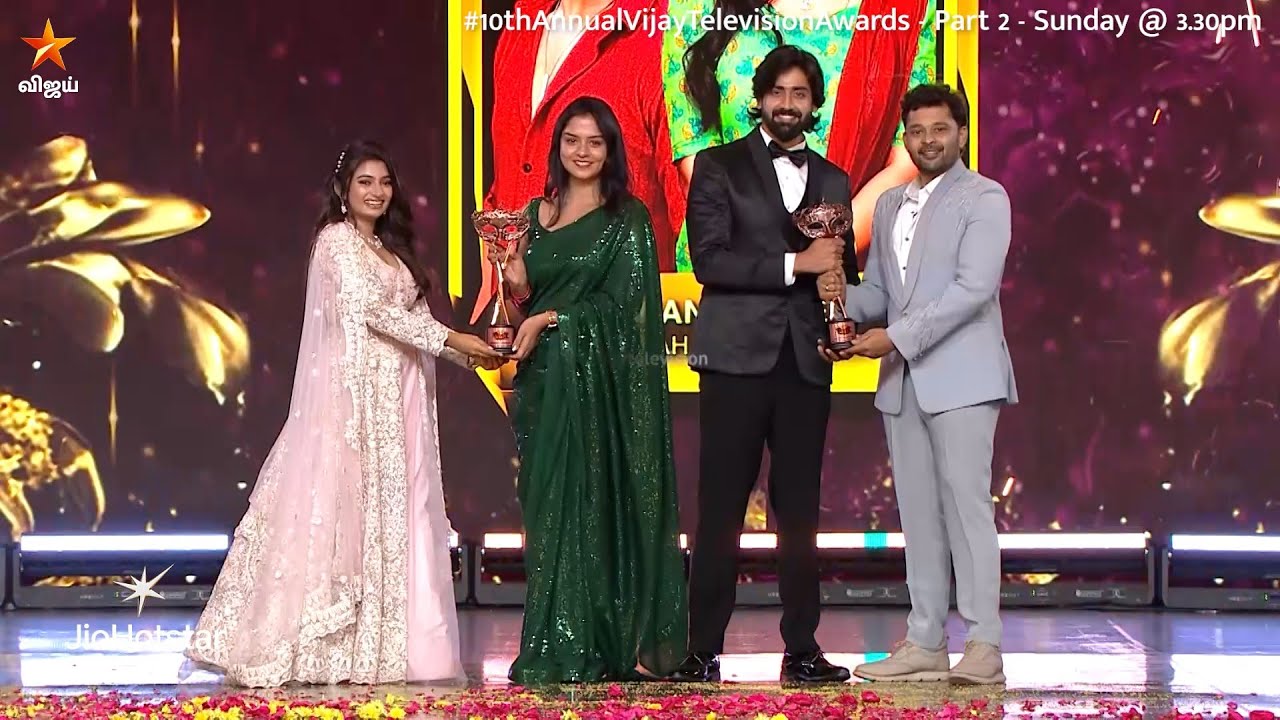 Best On Screen Pair - Vijay & Kaveri (Mahanadhi) 🏆🥰 | 10th Annual Vijay Television Awards
