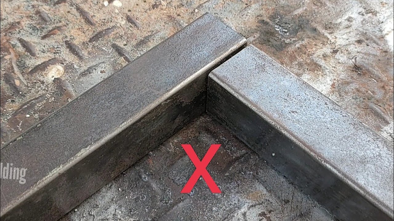 простой трюк | как разрезать квадратную трубу 45 градусов для сварного соединения 90 градусов