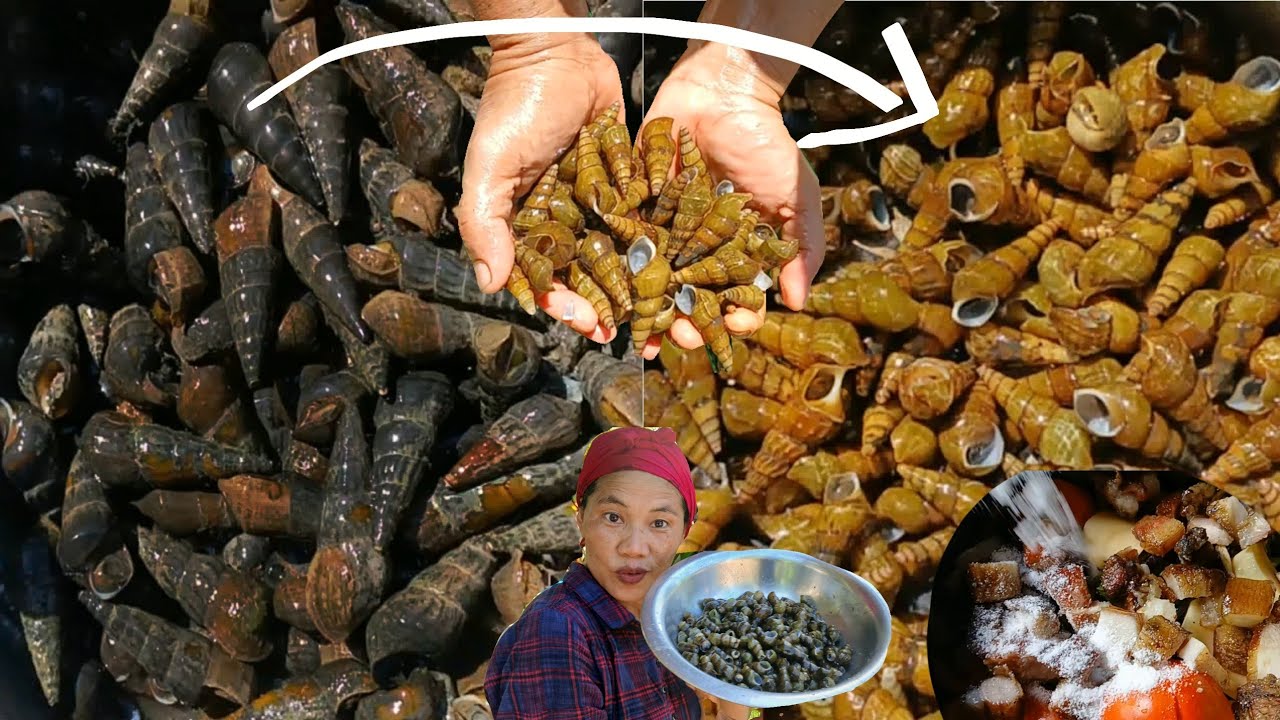 EASIEST WAY TO CLEAN DIRTY SNAILS✨️Hamok with smoked pork recipe 