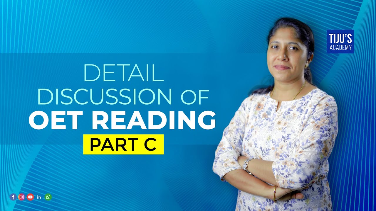 OET FOR NURSES | OET READING LIVE PART C | Tiju's Academy Live