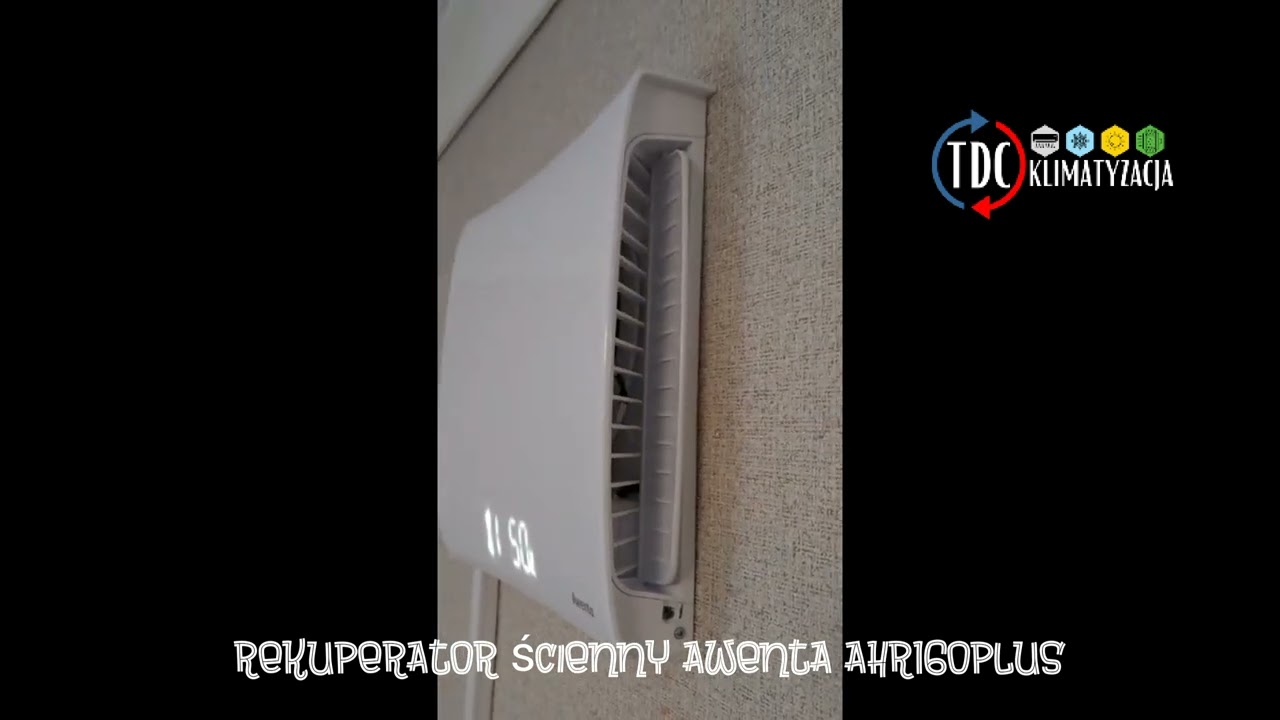 Rekuperator ścienny Awenta pro AHR160Plus montaż