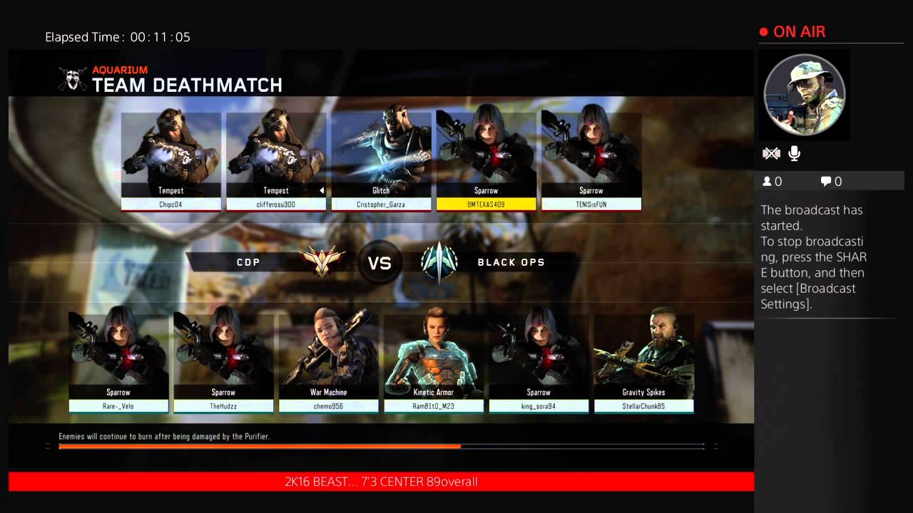 BMTEXAS409's Live PS4 Broadcast CALL OF DUTY BLACK OPS III TEAM DEATHMATCH