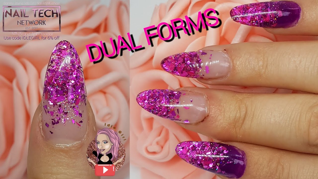 WATCH ME DO MY NAILS WITH DUAL FORMS | ACRYLIC NAILS | GLAM AND GLITS | IdleGirl