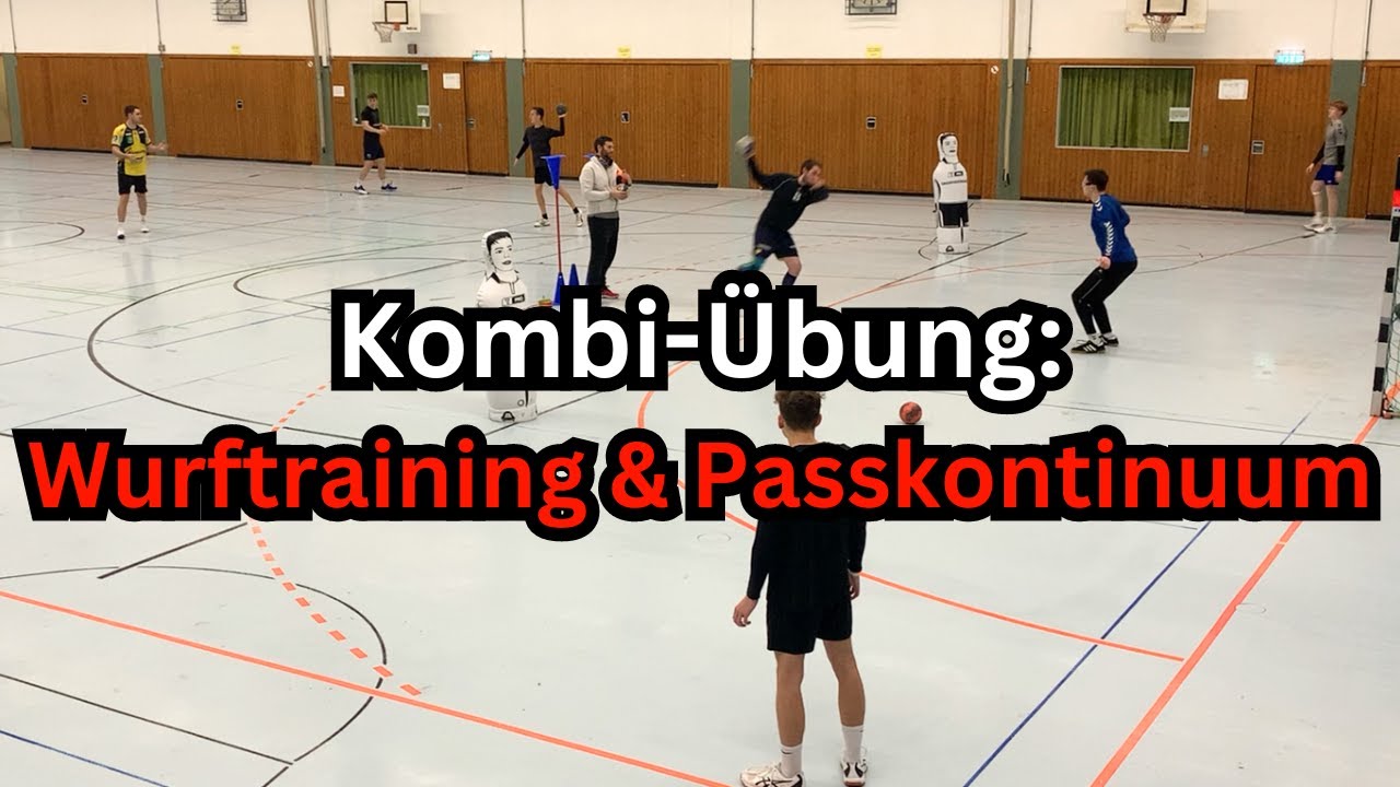 Wurftraining & Passkontinuum in einer Übung! Parallelbetrieb für die ganze Mannschaft