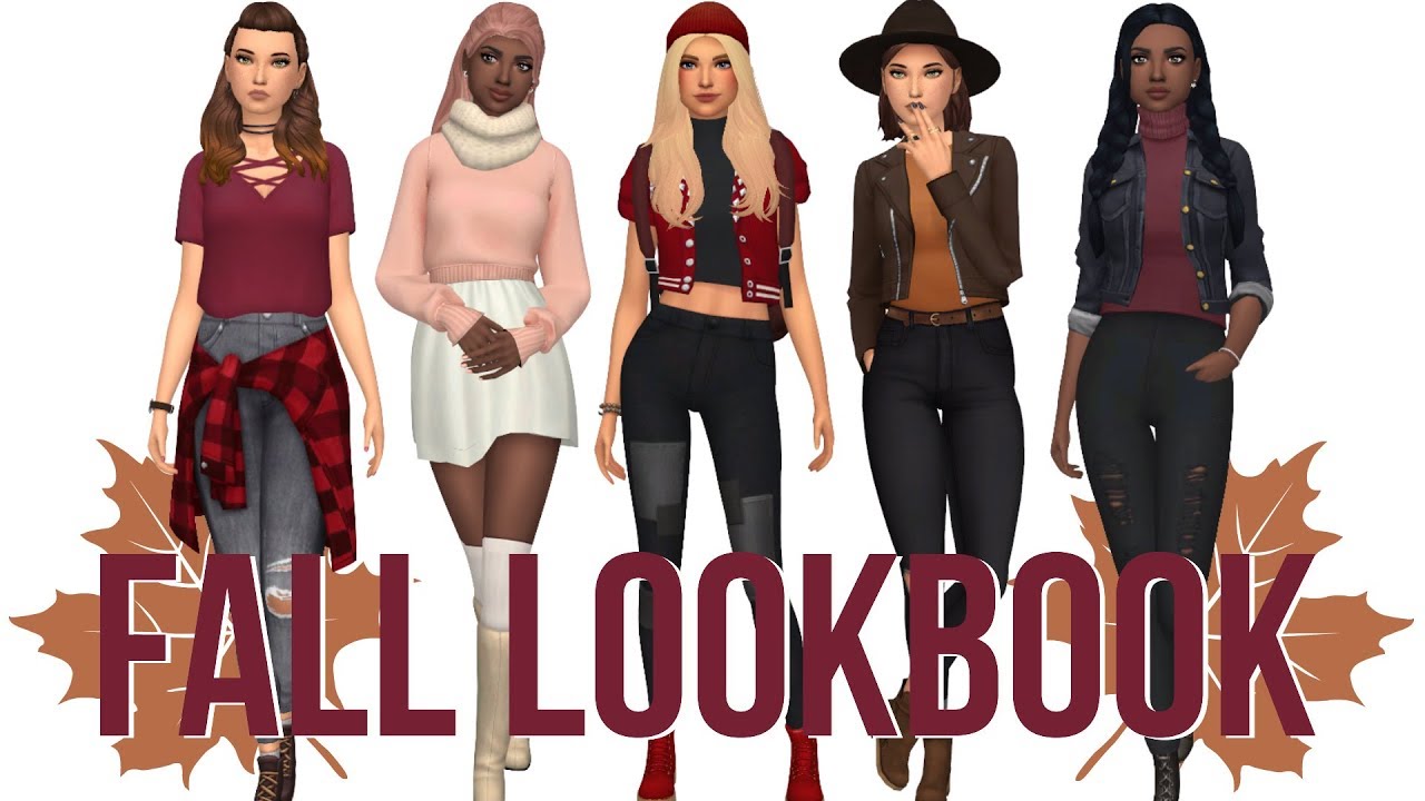 FALL FASHION LOOKBOOK | Sims 4 Maxis Match + FULL CC LIST