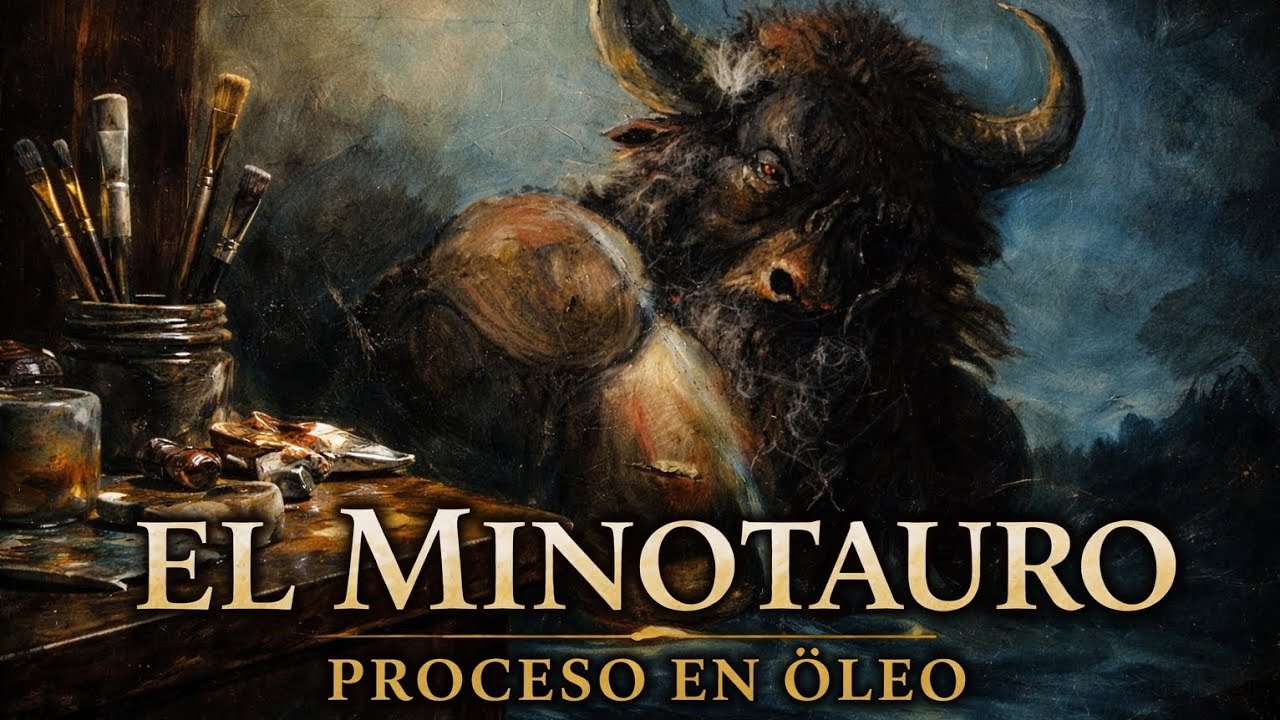 El Minotauro | Proceso en óleo. The Minotaur | Oil Painting Process