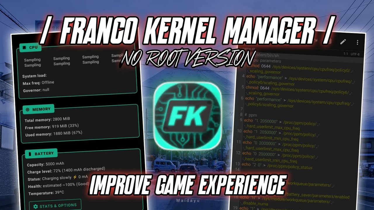 New Update...⚡Franco Kernel Manager. Boosting Your Games Up To Performance🚀| No Root