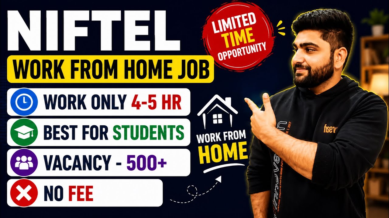 NIFTEL | Work From Home Jobs 2026 | Online Job at Home For Students | 10th Pass Job |New Job Vacancy