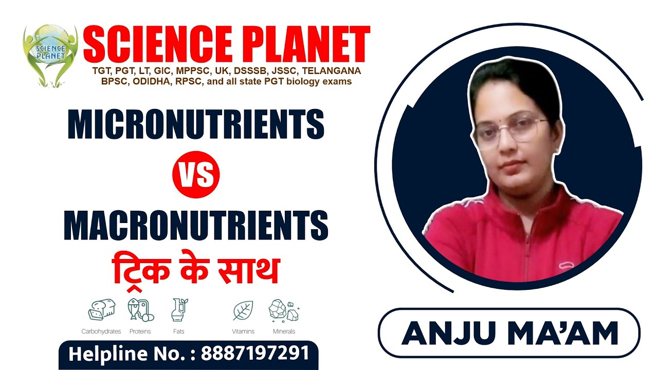 Micronutrients Vs Micronutrients ट्रिक के साथ Explain by Anju Mam of Science Planet!