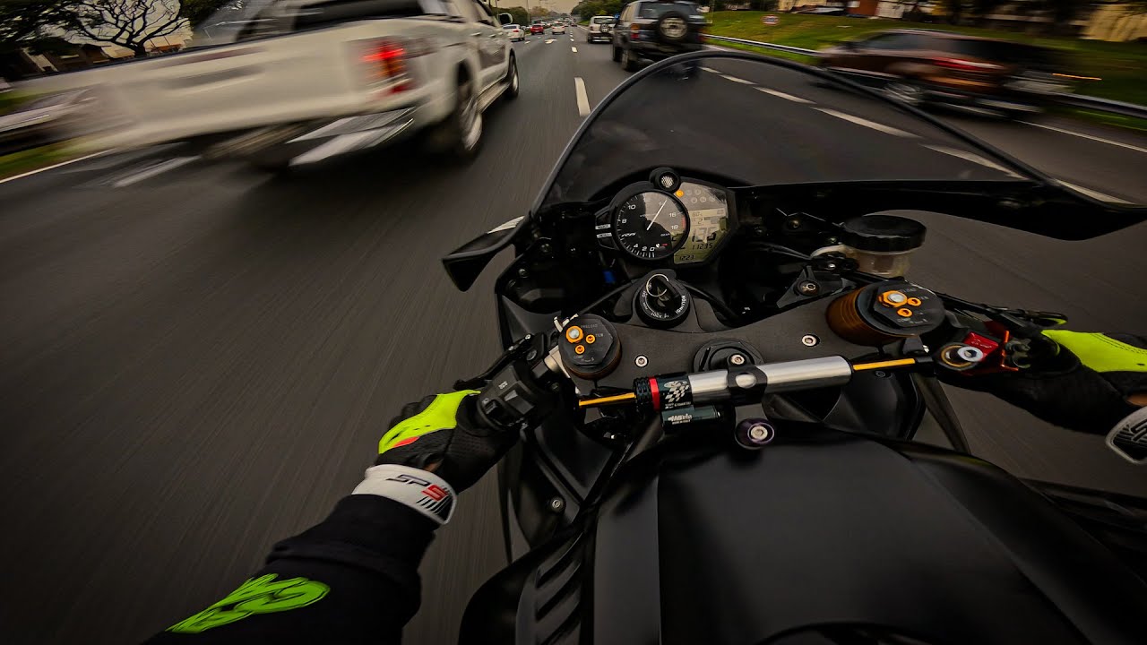 YAMAHA YZF R6 - SUNSET RIDE - PURE SOUND - 4K