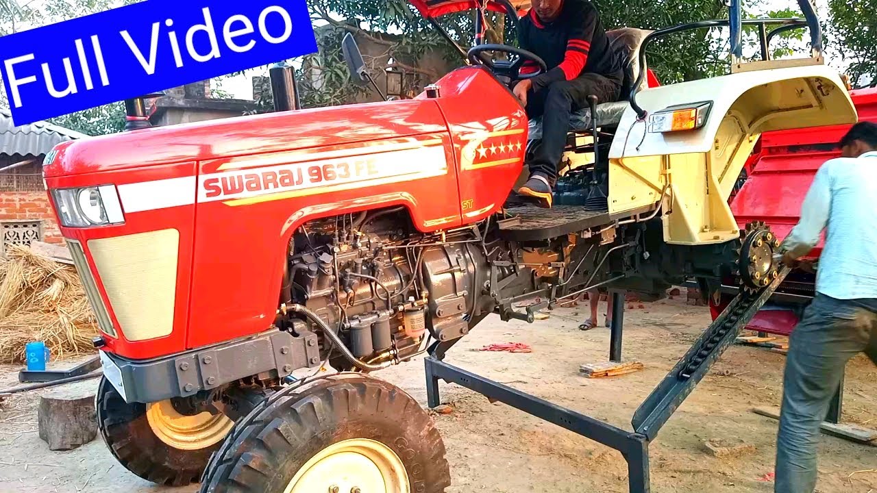 Full Video, How to get the tractor off the harvester, ধান কাটা গাড়ি থেকে ট্র্যাক্টর নামানো, tractor