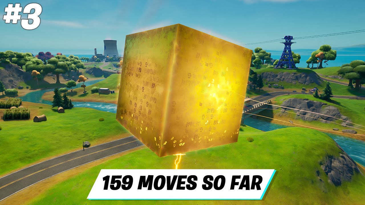 All Golden Cube Movement in Fortnite Season 8 Pt.3 (Gold Cube Moving to Center ?)