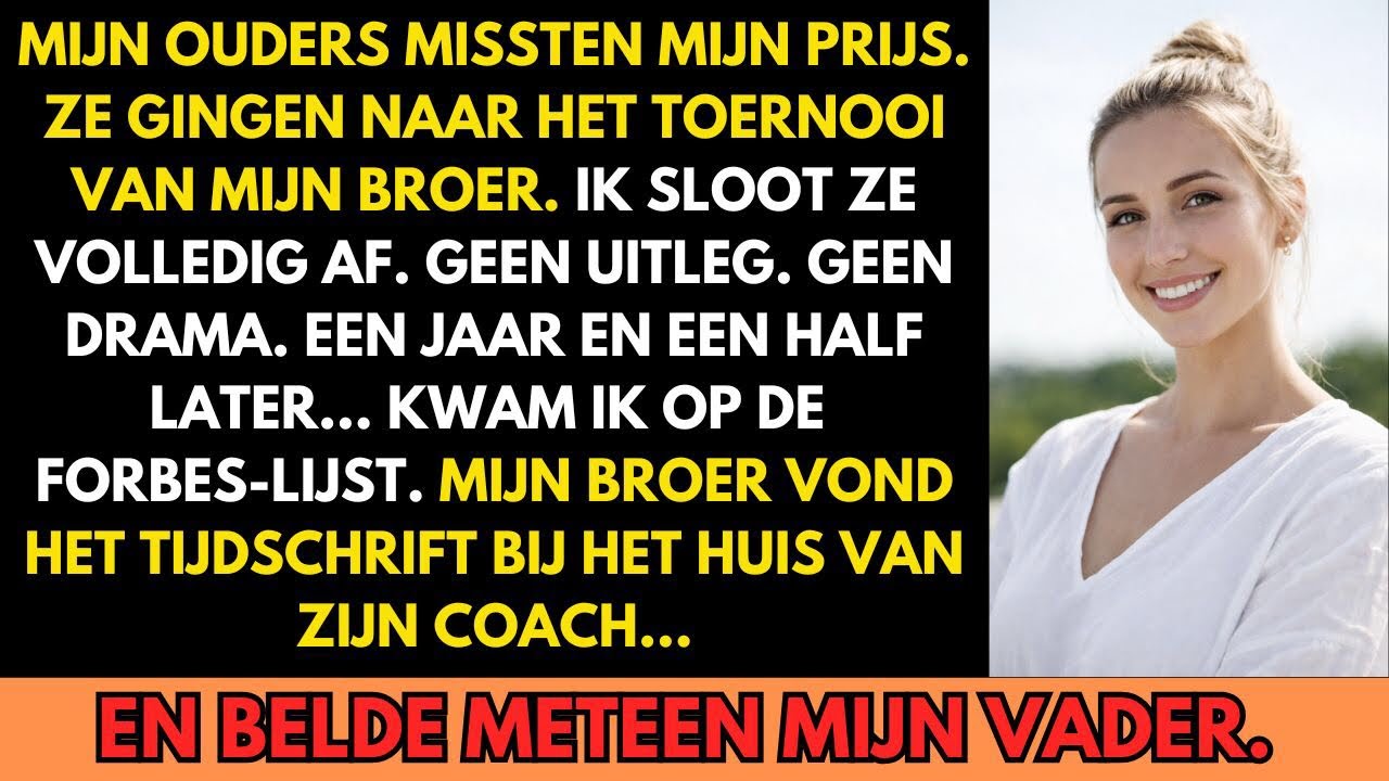 Mijn ouders sloegen mijn prijsuitreiking over voor mijn broers toernooi — 18 maanden later…