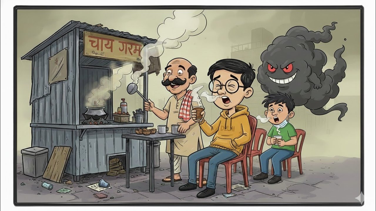 दिल्ली का Pollution | Moral Story | Cartoon Video in Hindi