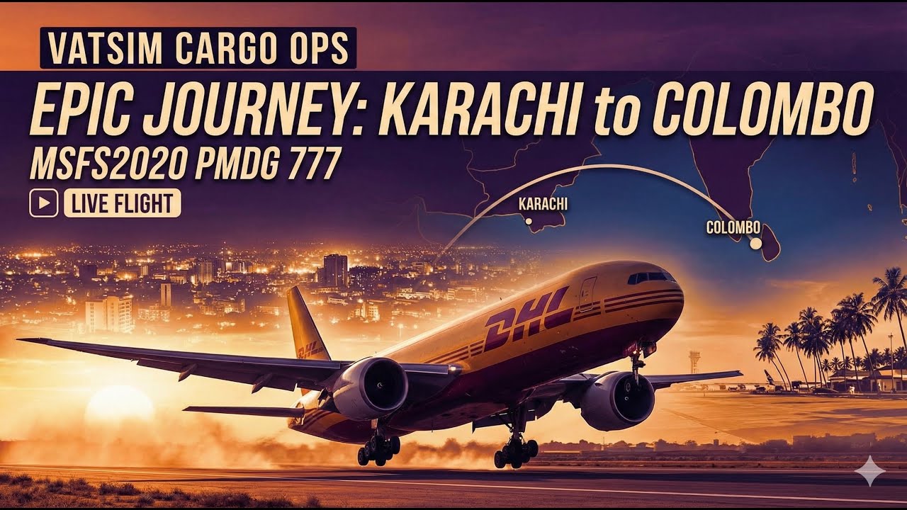 Hauling Heavy: Karachi (OPKC) to Colombo (VCBI) | PMDG 777 Freighter | VATSIM