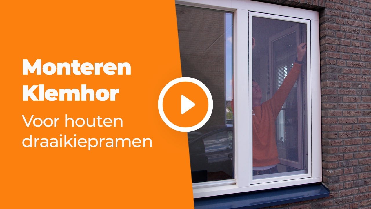 Montage-instructie klemhor voor houten draai-kiepramen